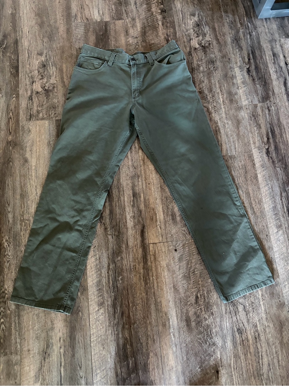 Carhartt Men's Straight Olive Green Jeans